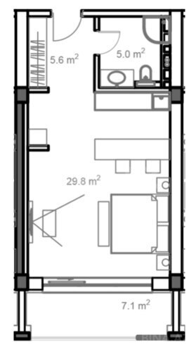 Satılır 1 otaqlı yeni tikili 57.4 m², Sea Breeze q., photo 4 from 6