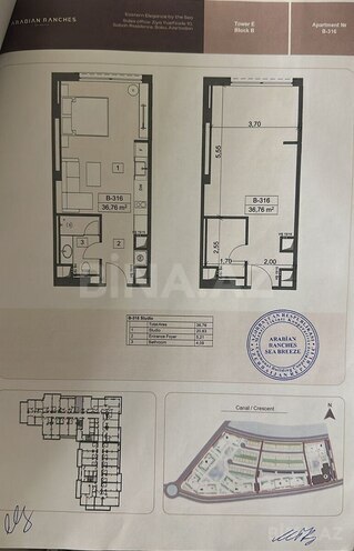 Satılır 1 otaqlı yeni tikili 36.8 m², Sea Breeze q., photo 6 from 7