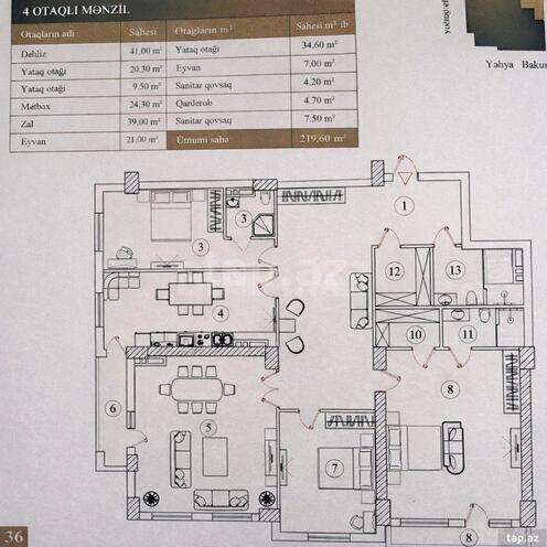 Satılır 4 otaqlı yeni tikili 220 m², Gənclik m., photo 8 from 11