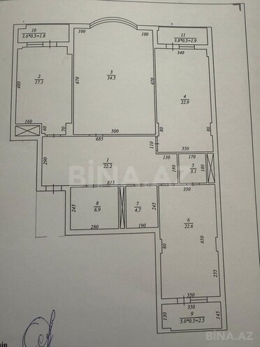 Продаётся 4-комн. новостройка 155 м², м. Элмляр Академиясы, photo 10 from 12
