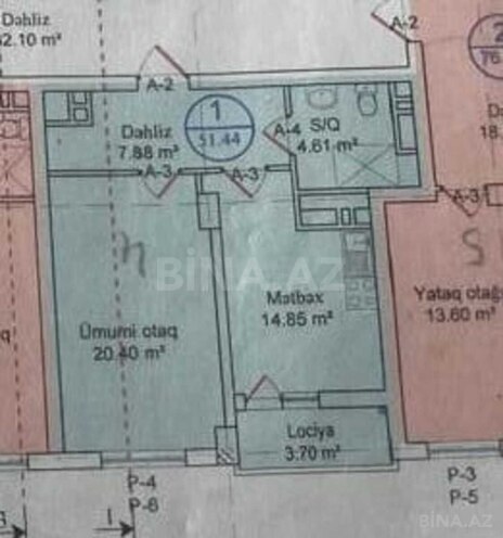 Satılır 2 otaqlı yeni tikili 52 m², Qara Qarayev m., photo 7 from 8