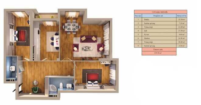 Satılır 3 otaqlı yeni tikili 140 m², Nəriman Nərimanov m., photo 3 from 14
