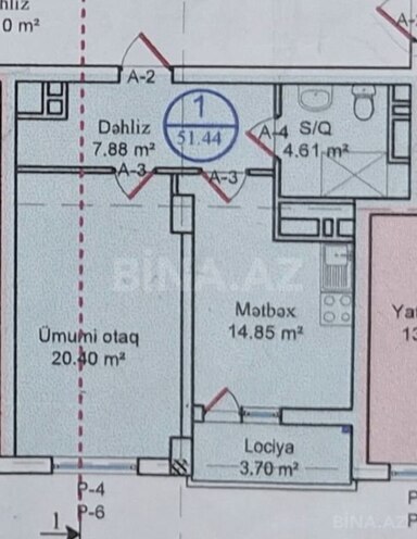 Satılır 2 otaqlı yeni tikili 52 m², Qara Qarayev m., photo 3 from 8