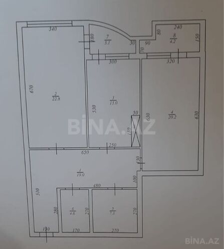 Satılır 3 otaqlı yeni tikili 100 m², İnşaatçılar m., photo 18 from 19