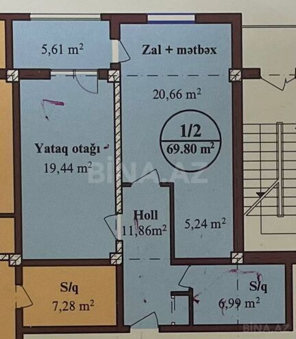 Продаётся 2-комн. новостройка 69 м², м. Кара Караев, photo 12 from 13