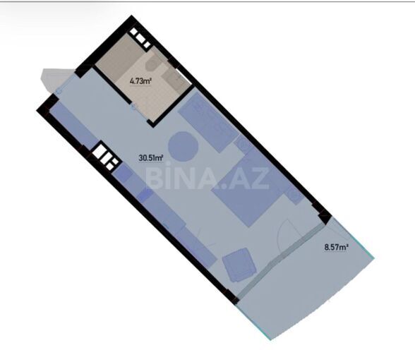 Satılır 1 otaqlı yeni tikili 50 m², Sea Breeze q., photo 6 from 7