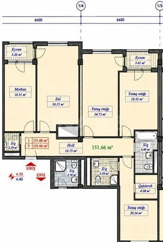 Продаётся 4-комн. новостройка 155 м², м. Ази Асланов, photo 12 from 13