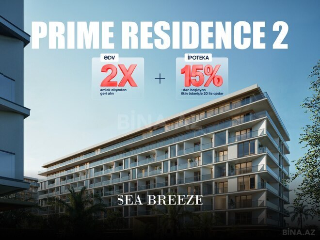 Satılır 2 otaqlı yeni tikili 69.2 m², Sea Breeze q., photo 1 from 9