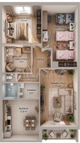Satılır 4 otaqlı həyət evi/bağ evi 120 m², Saray q., photo 17 from 18