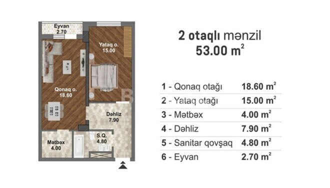 Продаётся 3-комн. новостройка 70 м², Абшеронcкий  р., photo 8 from 9