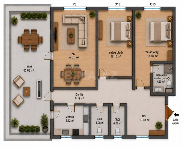 Satılır 3 otaqlı yeni tikili 169 m², 28 May m., photo 3 from 9