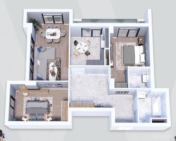 Продаётся 3-комн. новостройка 104 м², м. Нариман Нариманов, photo 4 from 15