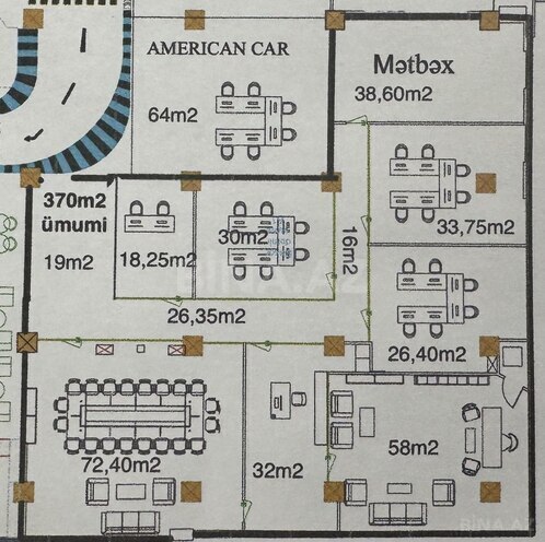 İcarəyə verilir 5 otaqlı ofis 334 m², Xətai r., photo 3 from 31