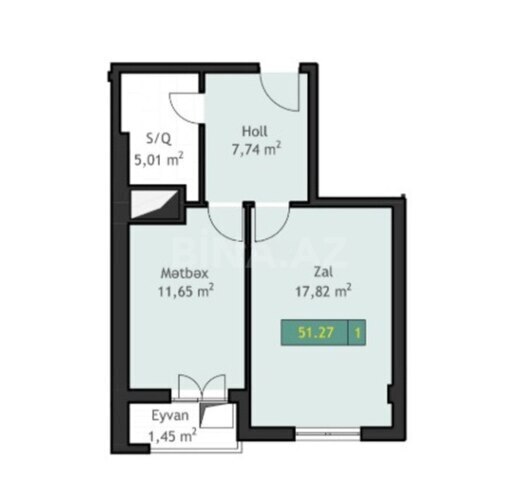 Satılır 2 otaqlı yeni tikili 53 m², Dərnəgül m., photo 3 from 7