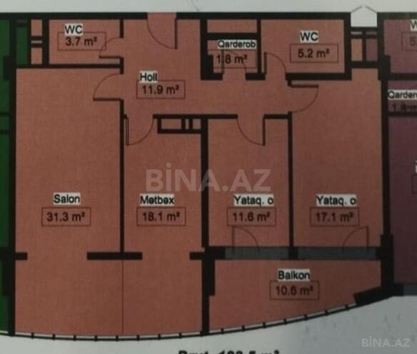 Satılır 3 otaqlı yeni tikili 128.5 m², Qaradağ r., photo 11 from 12