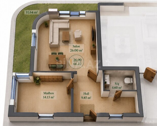 Продаётся 2-комн. новостройка 66.3 м², м. 28 мая, photo 3 from 11