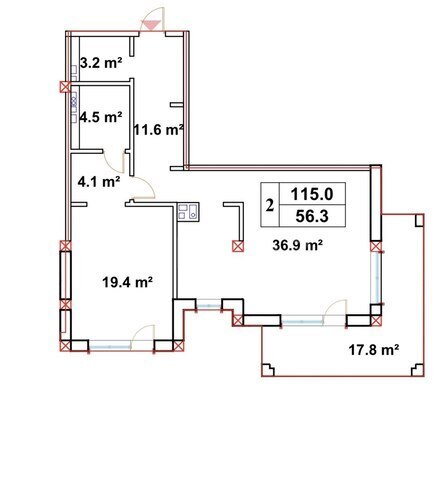 Satılır 2 otaqlı yeni tikili 115 m², Sea Breeze q., photo 21 from 22