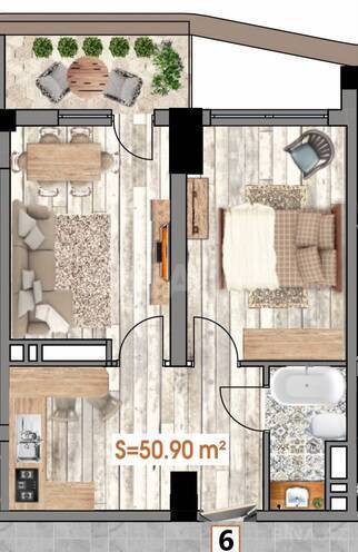 Satılır 2 otaqlı yeni tikili 51 m², Bakıxanov q., photo 11 from 12