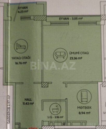 Satılır 2 otaqlı yeni tikili 72 m², Yasamal r., photo 9 from 10