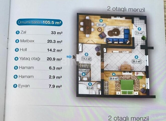 Satılır 2 otaqlı yeni tikili 105 m², Şah İsmayıl Xətai m., photo 12 from 13