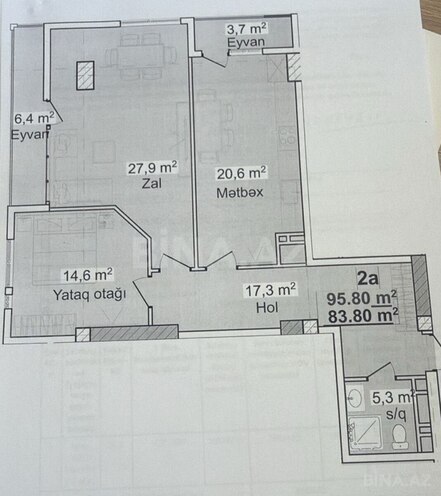 Satılır 2 otaqlı yeni tikili 96 m², 20 Yanvar m., photo 9 from 10