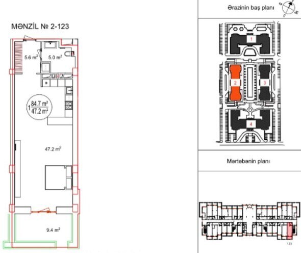 Satılır 1 otaqlı yeni tikili 94.1 m², Sea Breeze q., photo 3 from 6