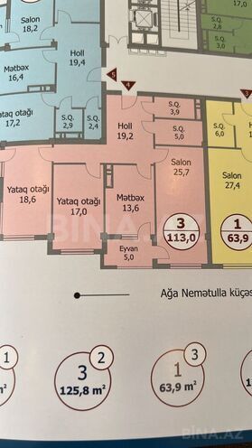 Satılır 3 otaqlı yeni tikili 113 m², Nəriman Nərimanov m., photo 4 from 17