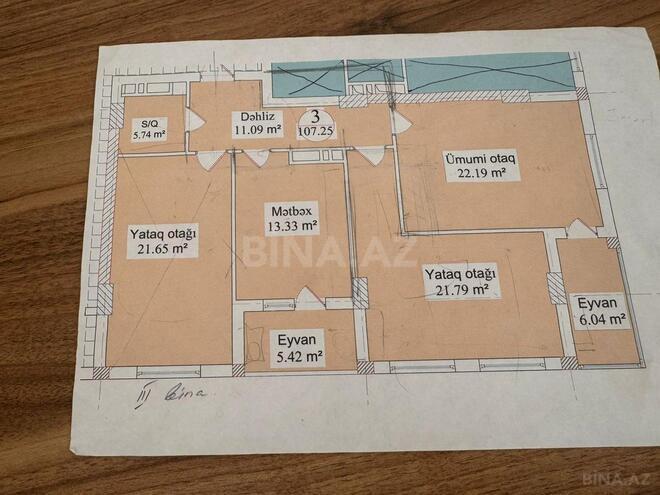 Satılır 3 otaqlı yeni tikili 107 m², Nərimanov r., photo 18 from 19
