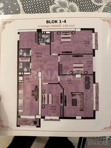 Satılır 4 otaqlı yeni tikili 149 m², Nəsimi r., photo 4 from 9