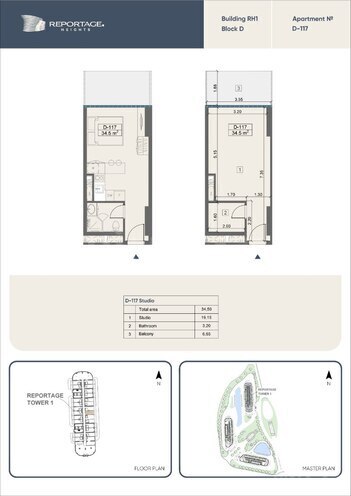 Satılır 1 otaqlı yeni tikili 34.5 m², Nardaran q., photo 7 from 8