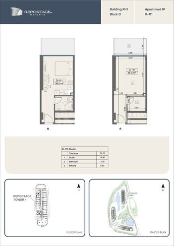 Satılır 1 otaqlı yeni tikili 36 m², Nardaran q., photo 7 from 8