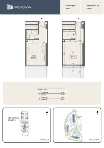 Satılır 1 otaqlı yeni tikili 36 m², Nardaran q., photo 7 from 8