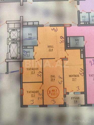 Satılır 3 otaqlı yeni tikili 112.2 m², Nərimanov r., photo 16 from 18