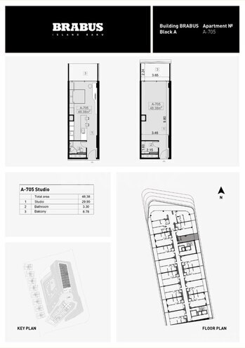 Satılır 1 otaqlı yeni tikili 48.4 m², Nardaran q., photo 14 from 15