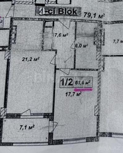 Satılır 1 otaqlı yeni tikili 62 m², Qara Qarayev m., photo 3 from 11