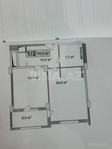 Продаётся 2-комн. новостройка 70.3 м², м. Кара Караев, photo 3 from 8