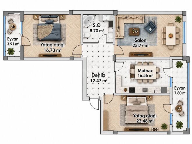 Продаётся 3-комн. новостройка 114 м², пос. Зых, photo 13 from 14