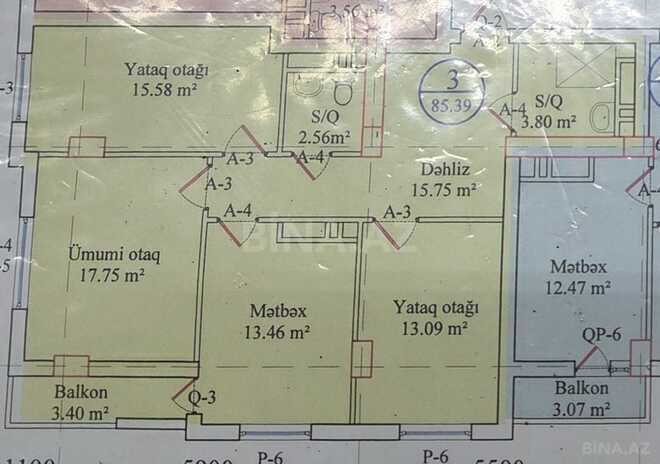 Продаётся 3-комн. новостройка 86 м², м. Кара Караев, photo 9 from 10