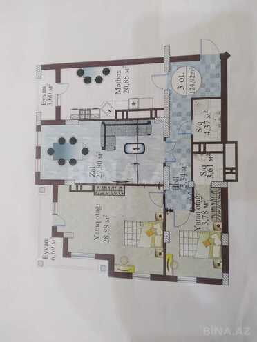 Satılır 3 otaqlı yeni tikili 130 m², Nizami m., photo 23 from 27