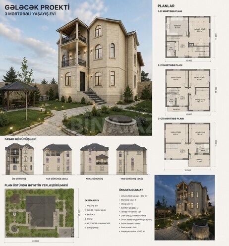Satılır 8 otaqlı həyət evi/bağ evi 300 m², Qaraçuxur q., photo 3 from 15