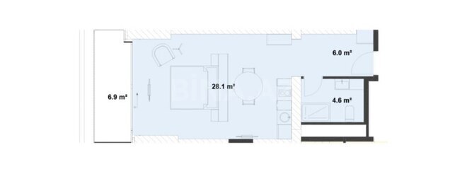 Продаётся 1-комн. новостройка 56.3 м², пос. Sea Breeze, photo 3 from 7