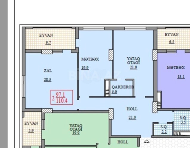 Satılır 3 otaqlı yeni tikili 110 m², 28 May m., photo 8 from 19