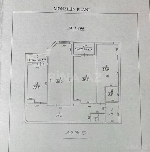Satılır 3 otaqlı yeni tikili 125 m², 20 Yanvar m., photo 11 from 12