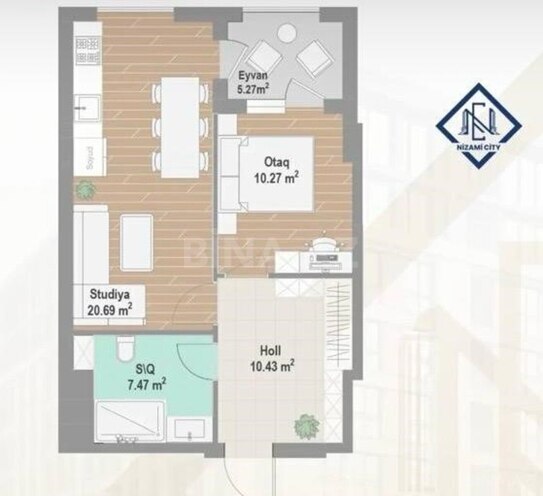 Satılır 2 otaqlı yeni tikili 55 m², Nizami m., photo 23 from 24