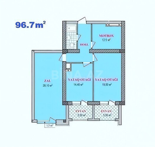 Satılır 3 otaqlı yeni tikili 97 m², Nəsimi r., photo 3 from 12