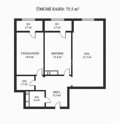 Satılır 2 otaqlı yeni tikili 75.5 m², Azadlıq Prospekti m., photo 10 from 11
