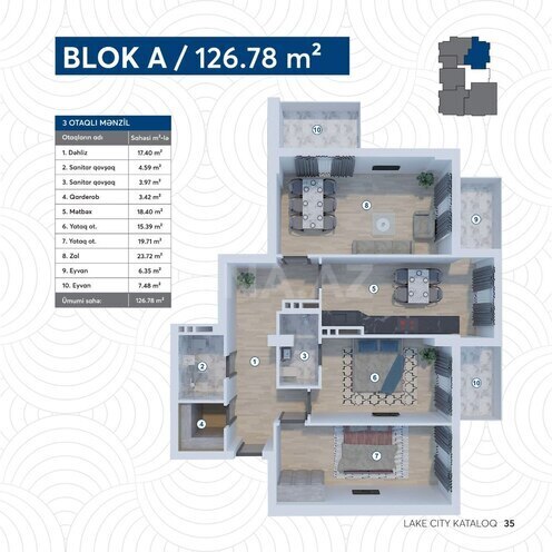 Satılır 3 otaqlı yeni tikili 127 m², Koroğlu m., photo 18 from 19
