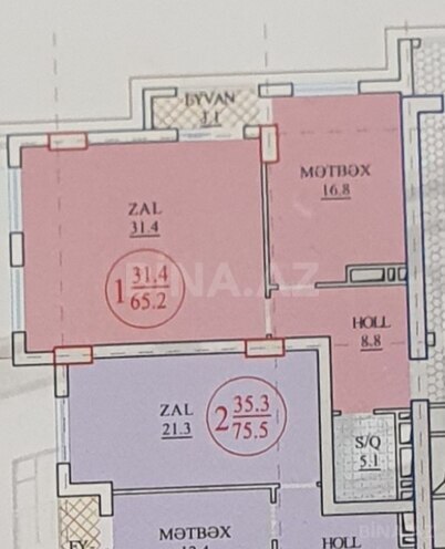 Satılır 1 otaqlı yeni tikili 65.2 m², Azadlıq Prospekti m., photo 5 from 21