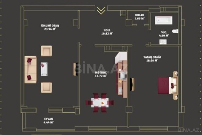 Satılır 2 otaqlı yeni tikili 82 m², Həzi Aslanov q., photo 6 from 15
