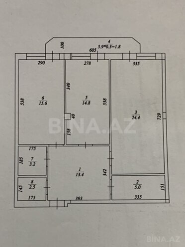 Satılır 3 otaqlı yeni tikili 85 m², Əhmədli m., photo 14 from 15